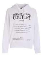 Felpa bianca stampa etichetta logo