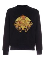 Felpa nera con stampa Rococo