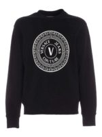 Felpa nera con logo V-Emblem