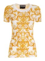 T-shirt bianca logo Baroque