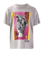 T-shirt con stampa effetto collage