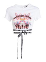 T-shirt crop stampata