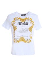 T-shirt bianca con stampa Etichetta Gold Baro