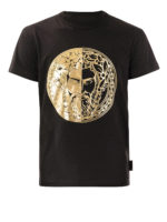 T-shirt con Medusa dorata