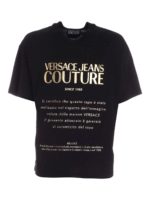 T-shirt nera stampa Etichetta logo