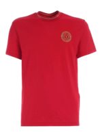 T-shirt rossa con ricamo V-emblem