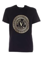 T-shirt nera con stampa V-Emblem