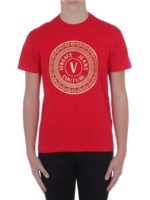 T-shirt rossa con stampa V-Emblem