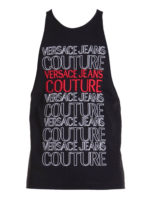 Canotta oversize con stampa e ricamo logo