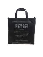 Shopper nera con logo