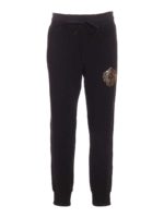 Joggers neri con V-emblem gommato