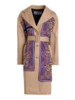 Trench con dettagli Leopard Paisley