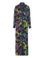 Maxi abito chemisier con motivo barocco