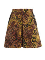 Gonna corta con stampa Leo Baroque