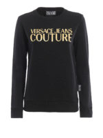 Felpa con logo lettering dorato