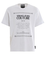 T-shirt in cotone con stampa etichetta