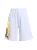 Shorts sportivi con banda logo laminata