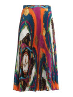 Gonna plisse con stampa Barocco Rodeo