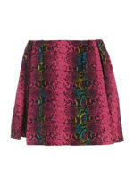 Gonna con stampa rettile multicolore