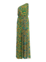 Abito monospalla con motivo Leo Barocco