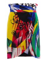 Gonna in seta con motivo