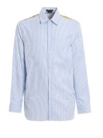 Camicia a righe con inserto Barocco