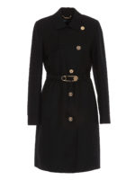 Cappotto in lana con cintura impreziosita