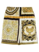Shorts in seta stampa Barocco multicolor