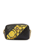 Borsa in pelle trapuntata con stampa barocca