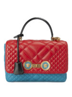 Borsa Icon in pelle trapuntata bicolore