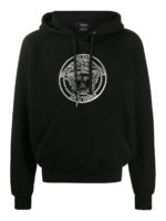 Felpa con ricamo Medusa e cappuccio