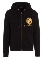 Felpa con cappuccio stampa Medusa nera