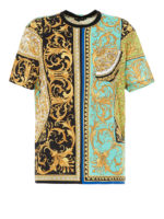 T-shirt in cotone stampa Barocco