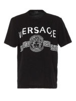 T-shirt patchwork con stampa logo Medusa