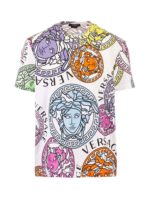 T-shirt Medusa multicolor bianca