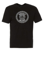 T-shirt in jersey con stampa Versace Milano