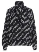 Camicia con logo jaquard nera