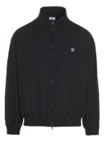 Felpa con bande logate nera