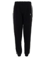 Joggers con banda logata laterale neri