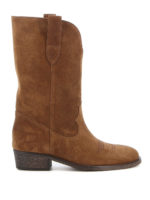 Stivali texani in pelle scamosciata