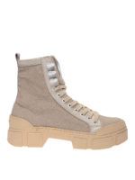 Stivaletti in canvas con maxi suola