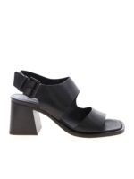 Sandali neri con fasce asimmetriche