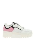 Sneakers bianche con dettaglio rosa