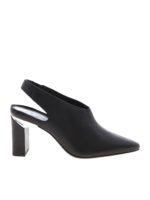 Scarpe nere con tacco a spicchio