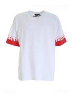 T-shirt con stampe fiamme