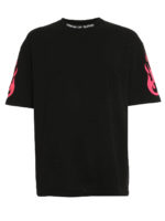 T-shirt con logo Flame fluo