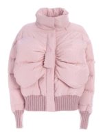 Piumino con fiocco rosa