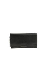 Pochette in pelle nera