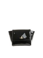 Pochette nera in pelle verniciata