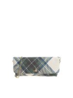 Pochette blu stampa tartan Stewart